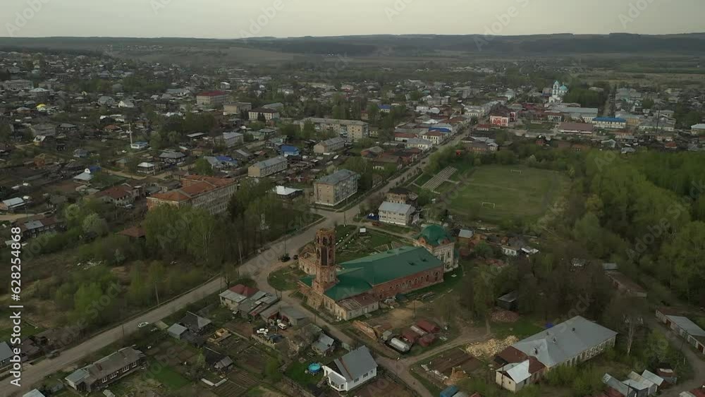 Cityscape of old historic city with dilapidated houses in Nolinsk Cityscape of old historic city with dilapidated houses in Nolinsk