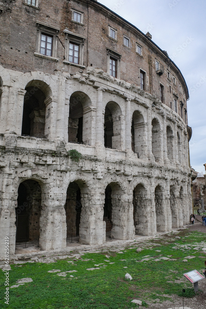 Rome, Italy - 27 Nov, 2022: Teatro Marcello, ancient Roman theatre