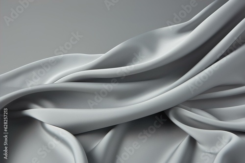 Folded Gray Fabric: A Study in Texture and Shade, Generative AI