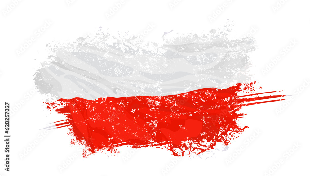 Flaga Polski -ilustracja wektorowa