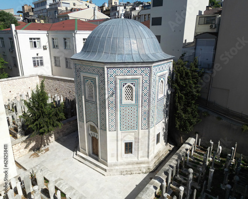 Located in Istanbul, Turkey, the Mahmut Pasha Mosque and Tomb was built in the 15th century. photo