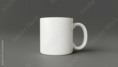 White Mug or Cup Mockup in for Drink or Coffee for Branding with Soft Shadow Background