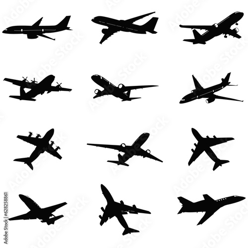 silhouettes of airplane, Airplane SVG, Airplane Bundle SVG, Plane Svg, Travel Svg, Airplane Silhouette, Airplane Clipart, Airplane Cut Files