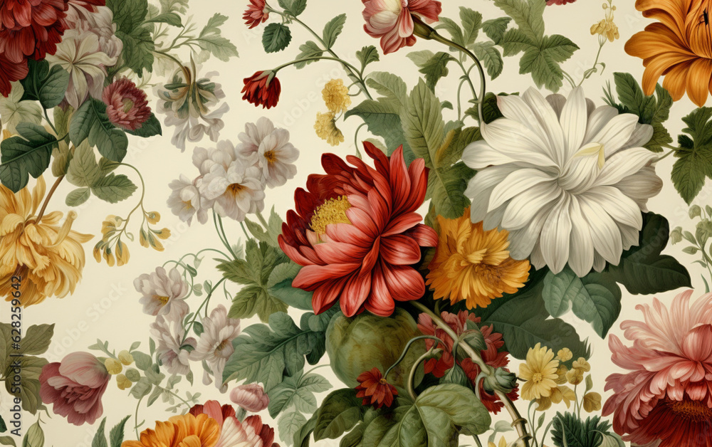 A wallpaper with a floral pattern that says. spring A wallpaper with a floral pattern that says. spring