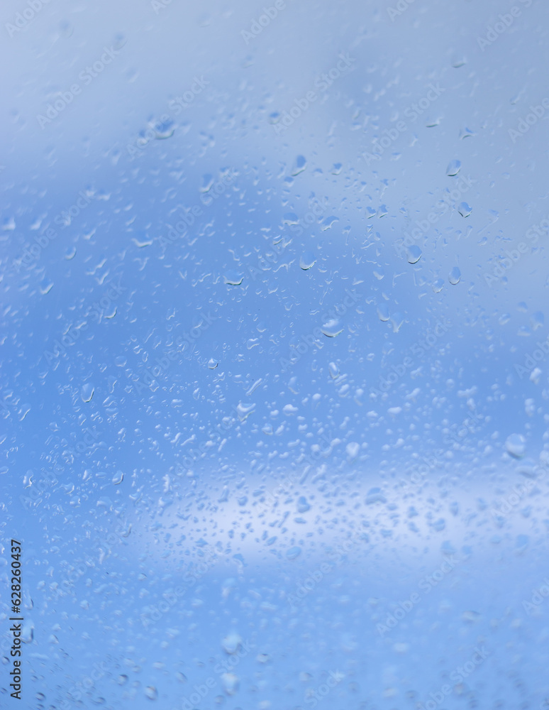 water drops on glass