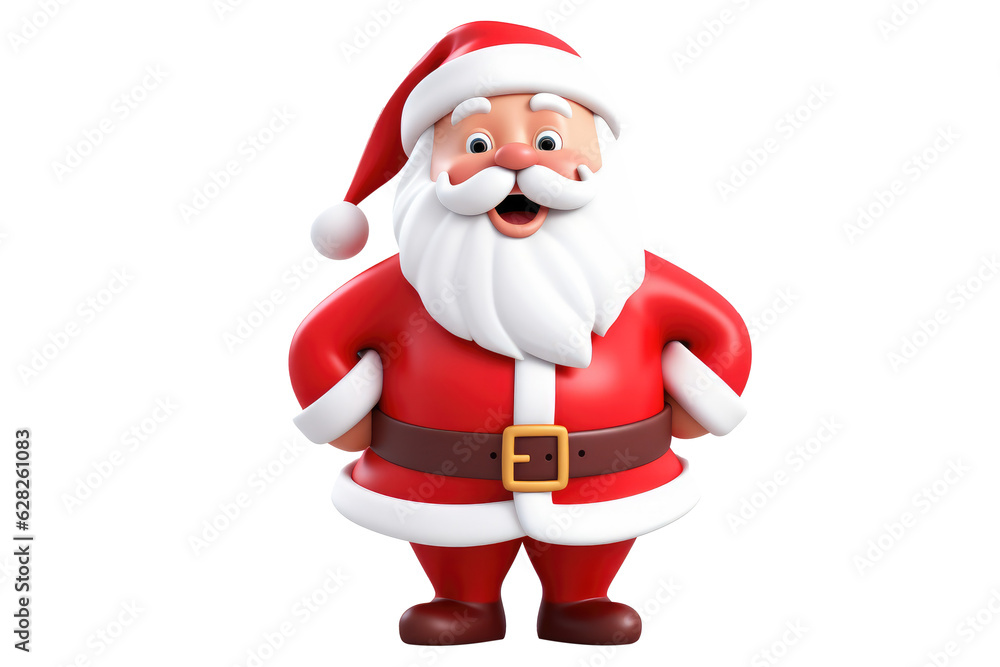 Santa claus character isolated on transparent background. Generative ai. Santa claus character isolated on transparent background. Generative ai.