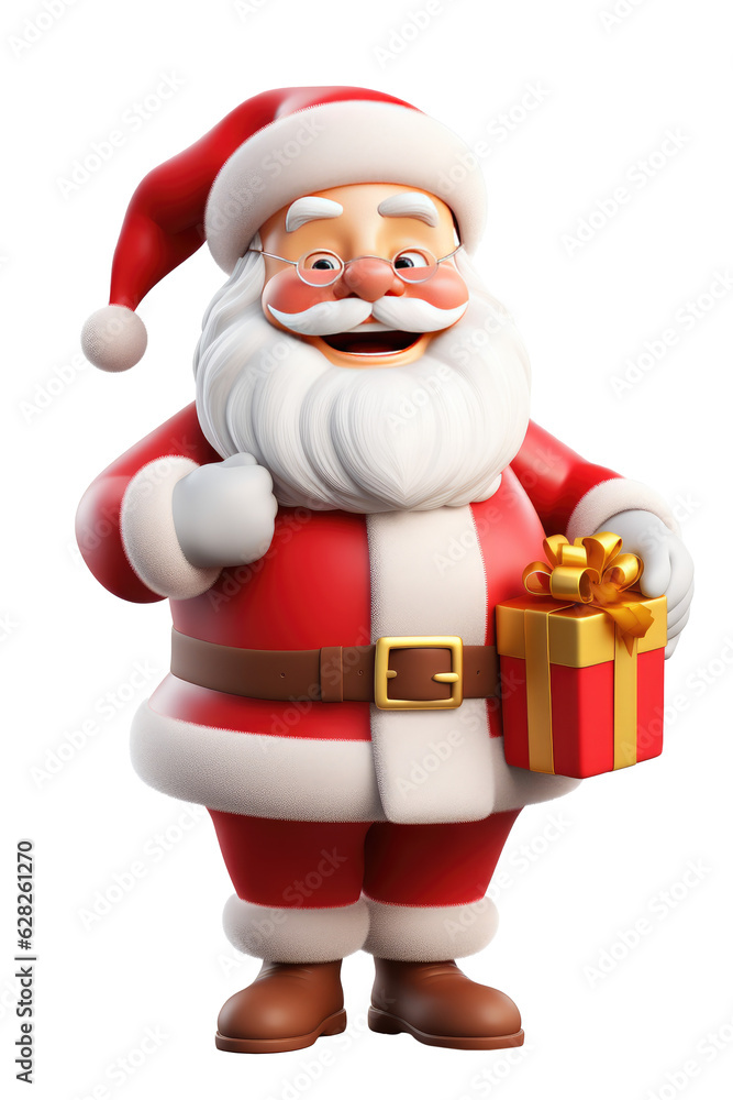 Santa claus character isolated on transparent background. Generative ai. Santa claus character isolated on transparent background. Generative ai.