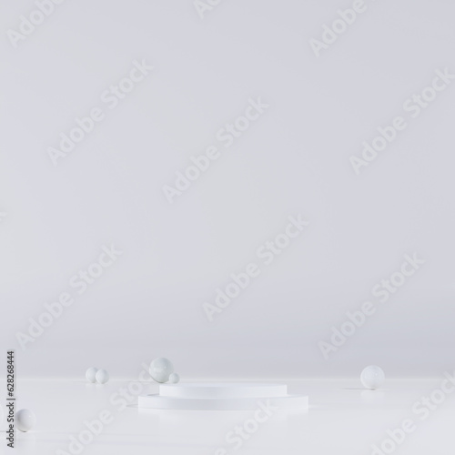 Mock up minimalism abstract podium for product presentation, 3d illustration. © nikolarakic