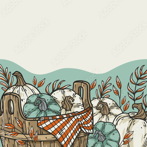 Halloween backgrounds with seamless pattern with pumpkins for banners and postcards. October collection with season design backgrounds for halloween party and decoration of holiday market