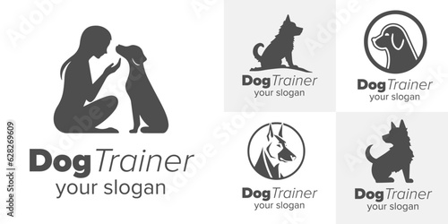 Pawesome Pups: Set of Dog Logo Designs - Unleash Your Brand's Best Friend! Fetching Dog Icons & Vectors Galore