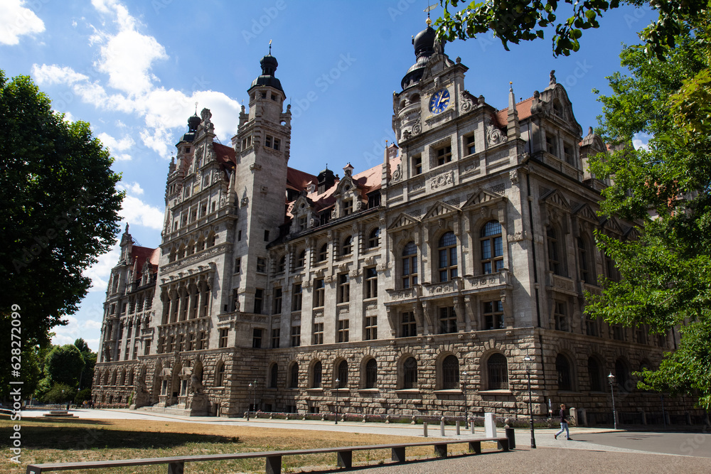 New town hall in Leipzig. Leipzig rathaus, Germany