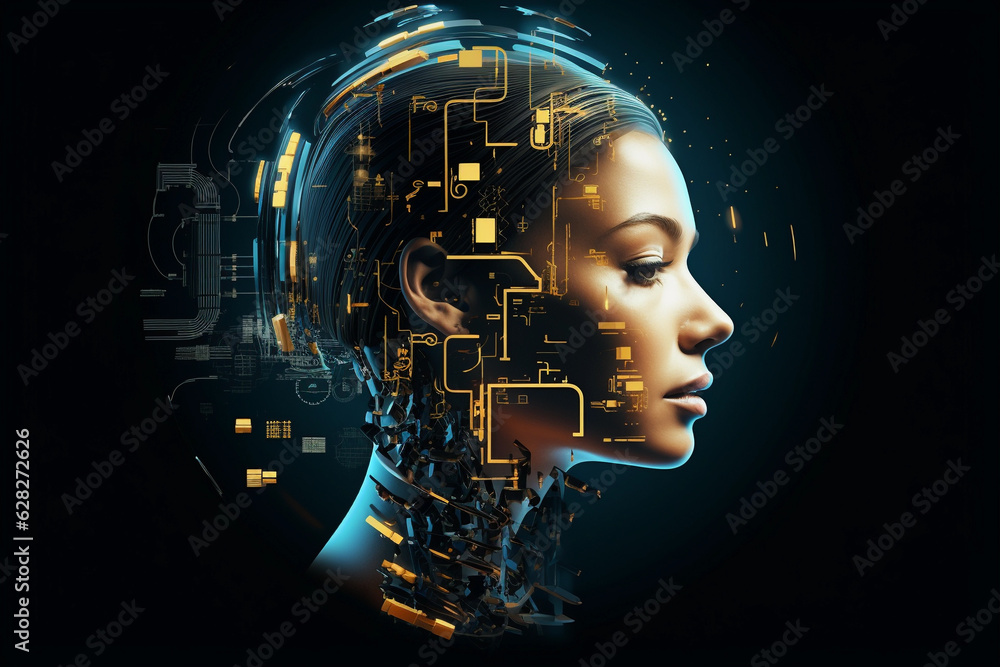 Obraz premium AI, Artificial Intelligence concept