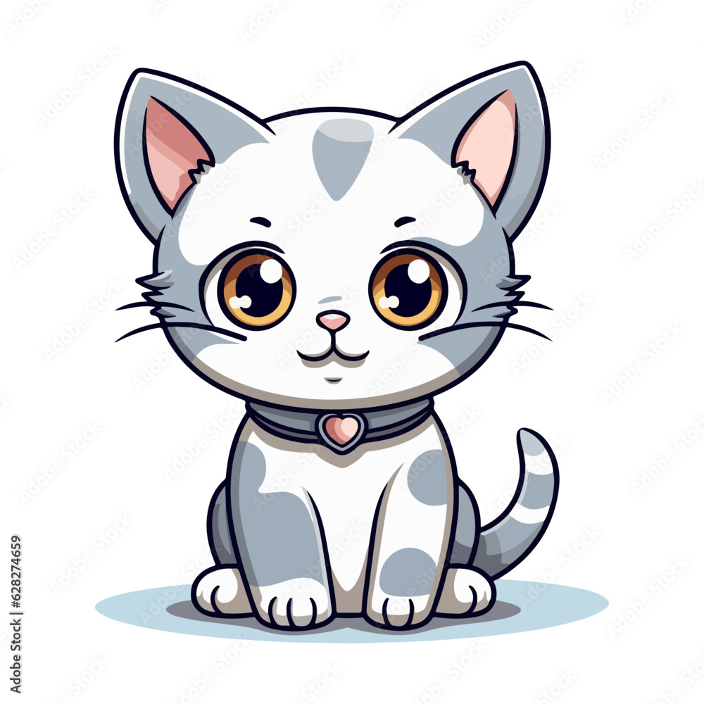 Obraz premium kitten baby cat cartoon vector