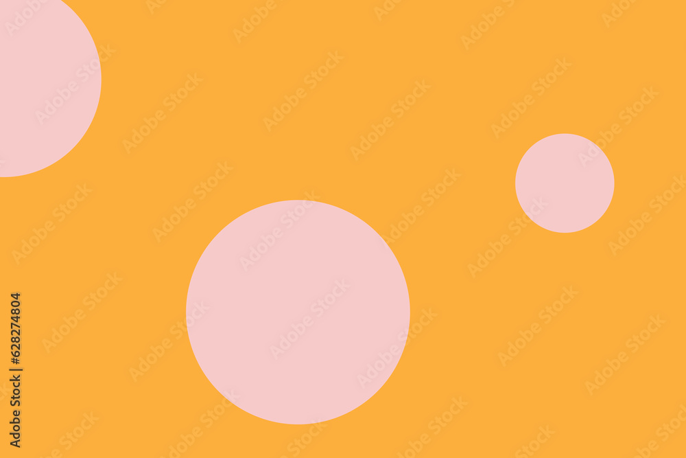orange background abstract with beige multiple sized dots 