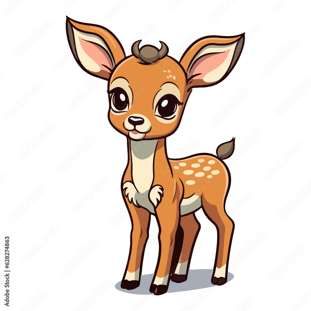 baby deer, mouse deer cute cartoon vector baby deer, mouse deer cute cartoon vector