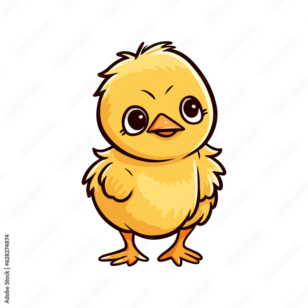 baby chicken cartoon cute vector