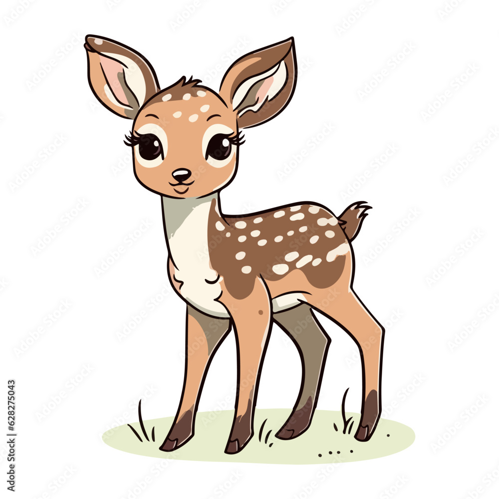 baby deer, mouse deer cute cartoon vector baby deer, mouse deer cute cartoon vector