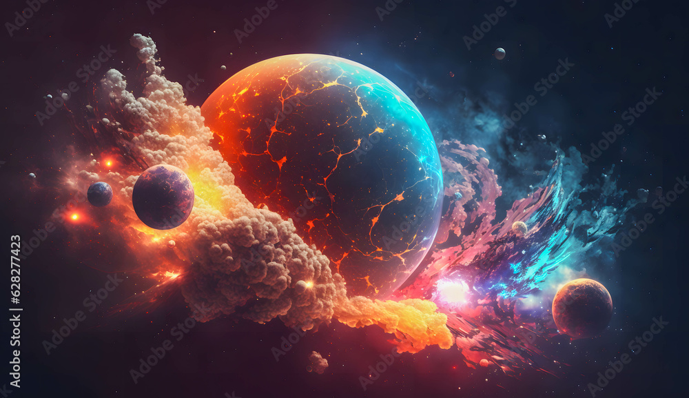 alien planet in space alien planet in space