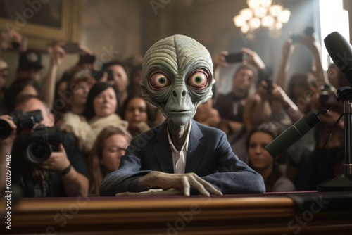 Photographie Alien testifying in congress
