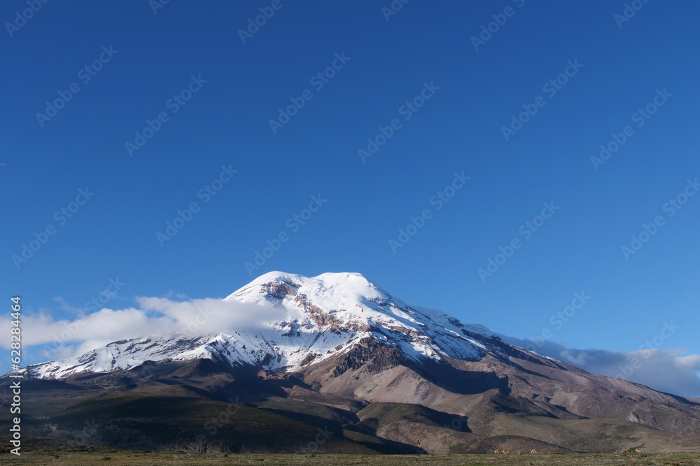 Fototapeta premium Mt Chimborazo on a clear day. Location: Chimborazo National Park, Ecuador