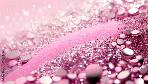 pink glitter background generative in ai