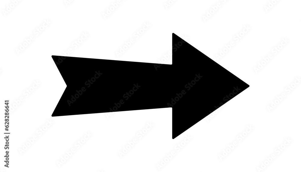 Arrow icon. Simple vector arrow illustration. Black icon. Arrow icon. Simple vector arrow illustration. Black icon.