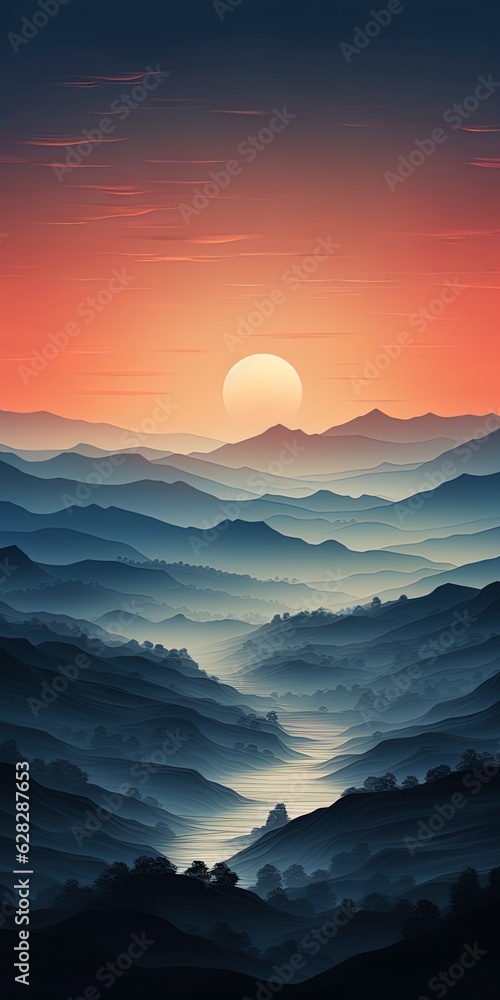 Fototapeta premium High-Definition Pastel Gradient Wallpaper: An Aesthetic and Calming Background for Apple Devices and Mobile Phones in 32K Resolution. Generative Ai