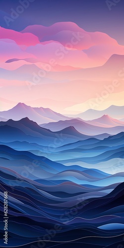 High-Definition Pastel Gradient Wallpaper: An Aesthetic and Calming Background for Apple Devices and Mobile Phones in 32K Resolution. Generative Ai © Sergio_Maley