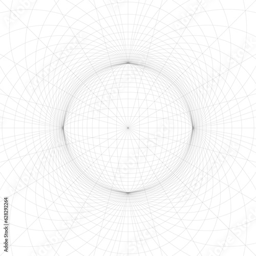 3d perspective grid template background Vector illustration. Model projection Line ruler guide four, five point perspective. Multiple viewpoint dimension for drawing. Isometric stock image worksheet
