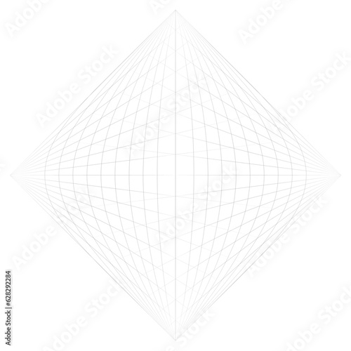 3d perspective grid template background Vector illustration. Model projection Line ruler guide four, five point perspective. Multiple viewpoint dimension for drawing. Isometric stock image worksheet