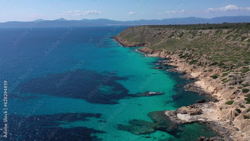 Vista aerea de la costa de Mayorca islas baleares españa Vista aerea de la costa de Mayorca islas baleares españa