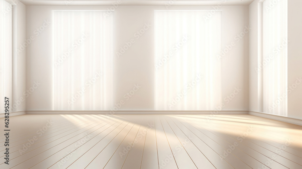 Minimalistischer Hintergrund einer hellen leeren Wand mit Boden und Schatten für Produktpräsentation und Platz für Text Minimalistischer Hintergrund einer hellen leeren Wand mit Boden und Schatten für Produktpräsentation und Platz für Text