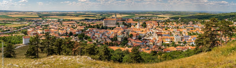 Panorama of Mikulov, South Moravian Region, Czech Republic