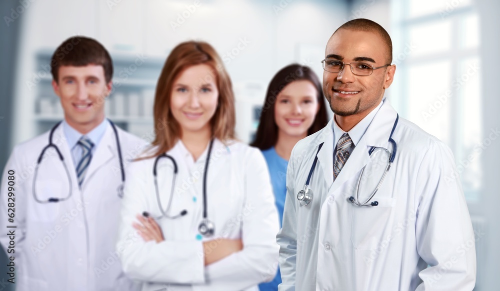 Portrait of smiling medical nurse looking at camera, AI generated image Portrait of smiling medical nurse looking at camera, AI generated image
