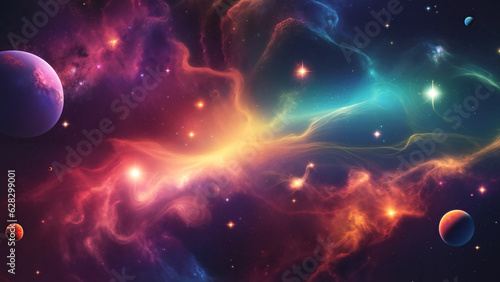 planet in space | ai generated