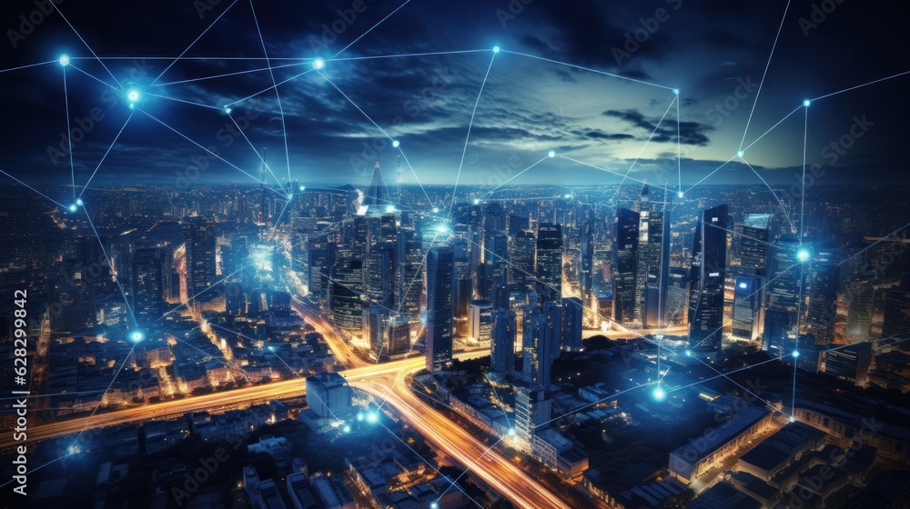 Fototapeta premium Cybersecurity Challenges in a Connected World, emerging cybersecurity threats posed by the Internet of Things( IoT) and connected devices