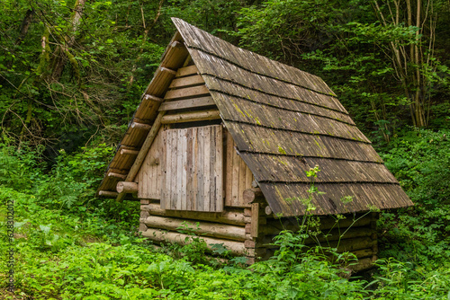 Fototapeta Naklejka Na Ścianę i Meble -  Cabin near Vlkolinec village in Nizke Tatry mountains, Slovakia
