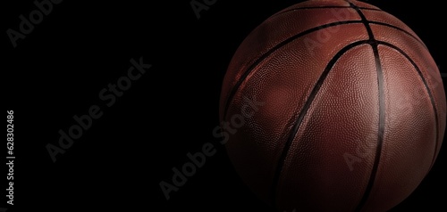 basketball ball on dark background. sport concept