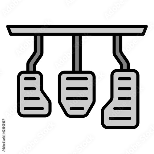 Illustration of Car Pedal Filled Icon