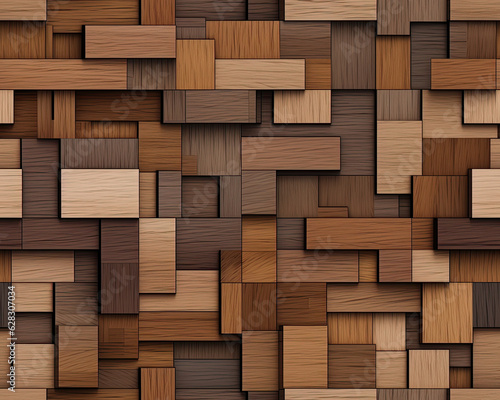 Seamless wooden textures in different shapes and patterns for backgroud