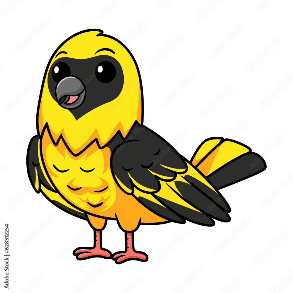 Cute weaver bird cartoon standing Cute weaver bird cartoon standing