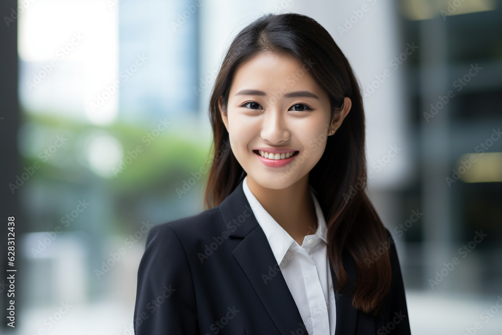young elegant asian business woman. director of a large company. smiling. pretty. job success concept. AI generated image young elegant asian business woman. director of a large company. smiling. pretty. job success concept. AI generated image