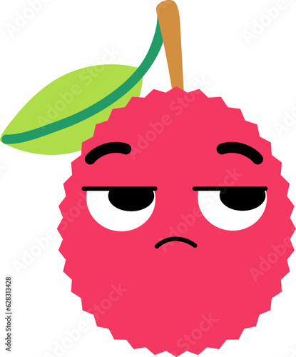 Lychee Face Looking Right Mistrust