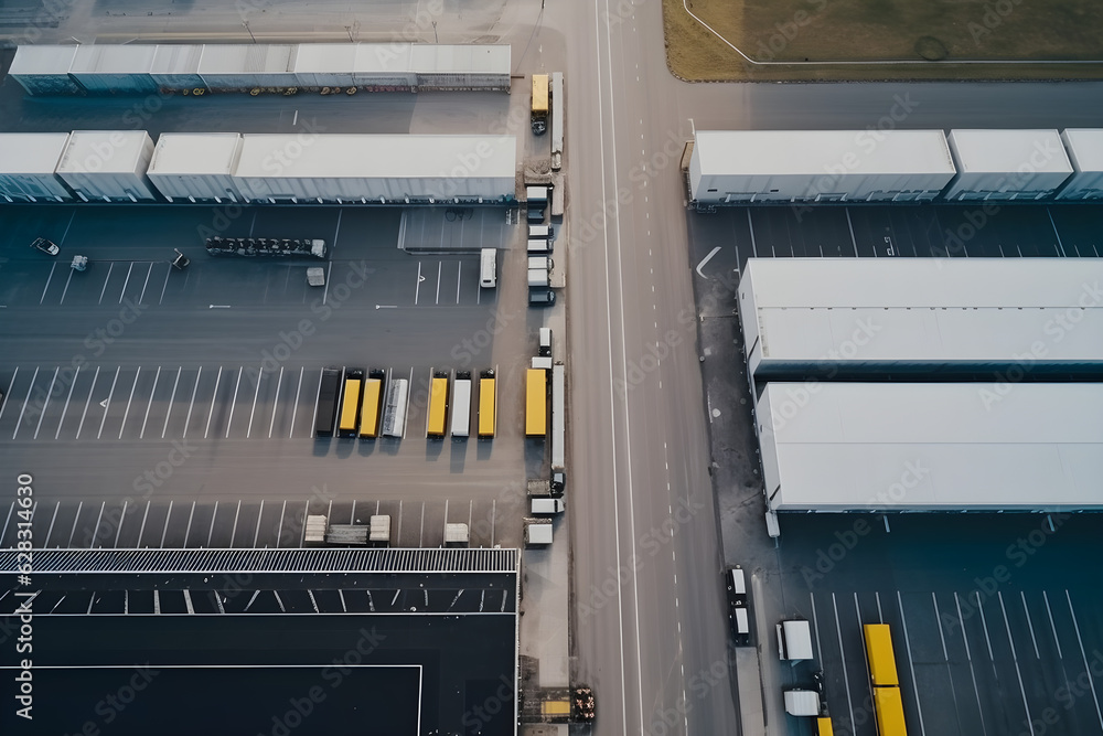 aerial view of the distribution center drone photography of the industrial logistic zone aerial view of the distribution center drone photography of the industrial logistic zone