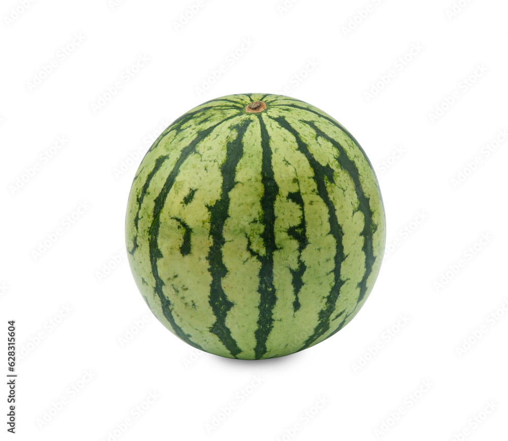 One whole ripe watermelon isolated on white One whole ripe watermelon isolated on white