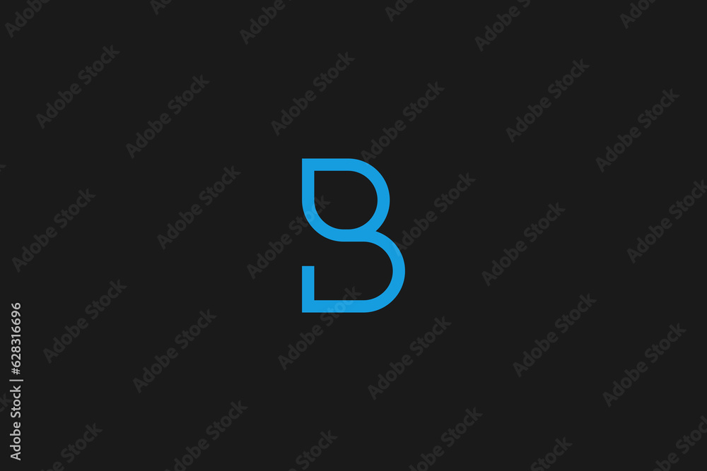 B initial font logo design business financial consulting icon symbol B initial font logo design business financial consulting icon symbol