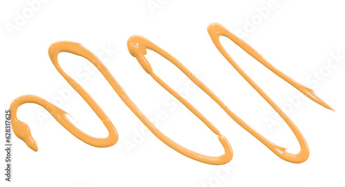orange watercolor drop zigzag isolated on transparent background