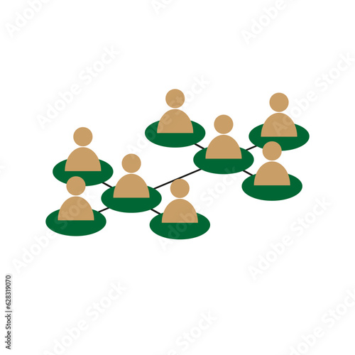 Web, community, support symbol. Network, team symbol. Vector illustration. EPS 10.