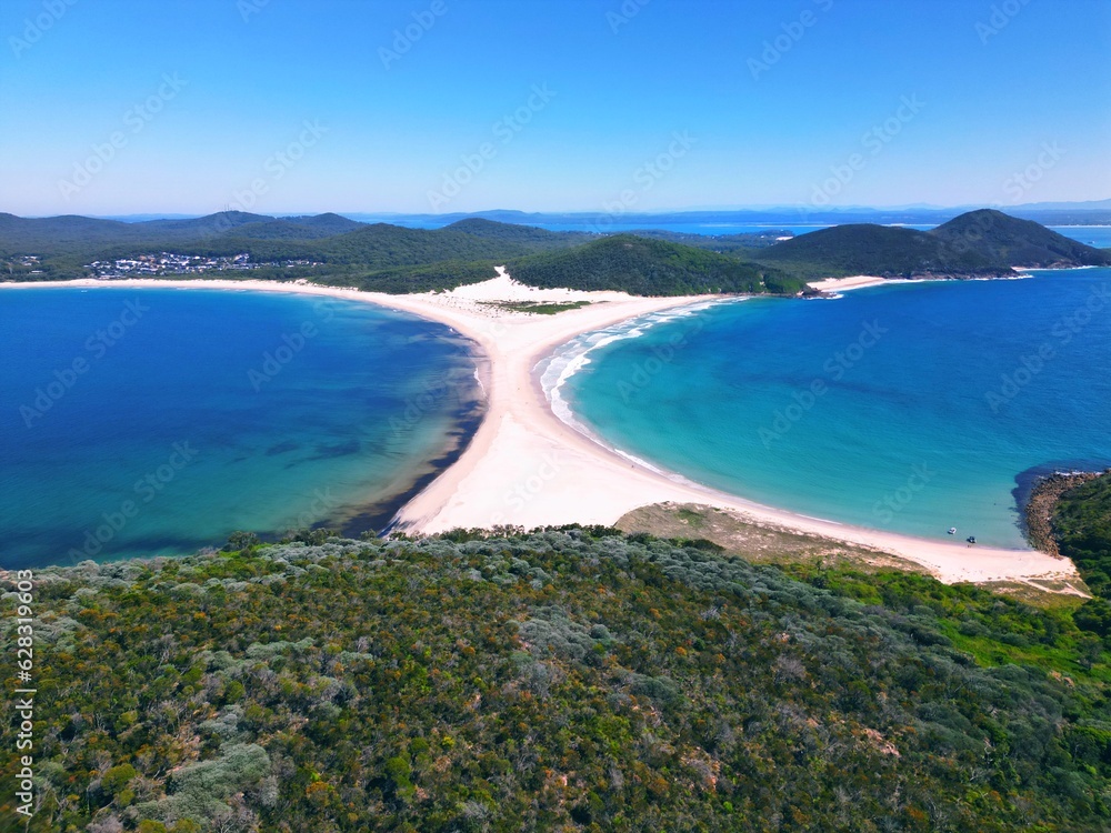 Fingal Spit from above, Port Stephens, NSW