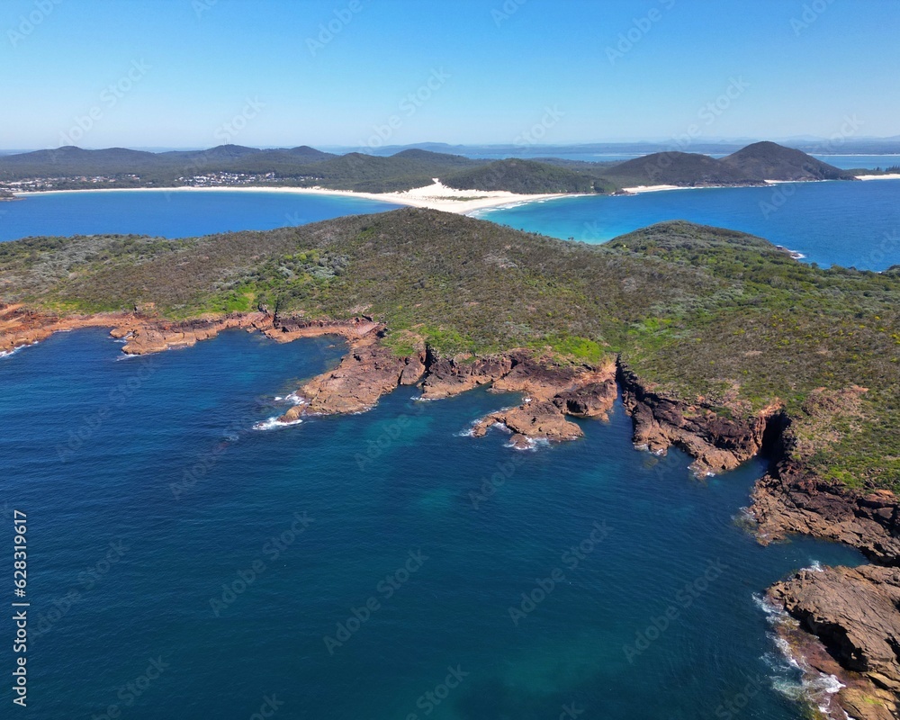 Fingal Island from above, Port Stephens, NSW